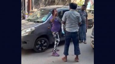 Noida Shocker: Woman Arrested for Slapping E-Rickshaw Driver 17 Times in 90 Secs; Watch Video